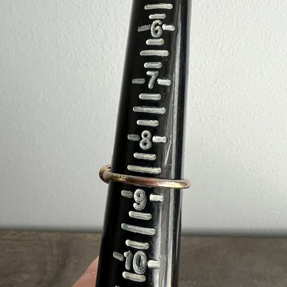 🍭6/$30 Orange ring on a gold tone band - size 8.75 - Picture 3 of 4